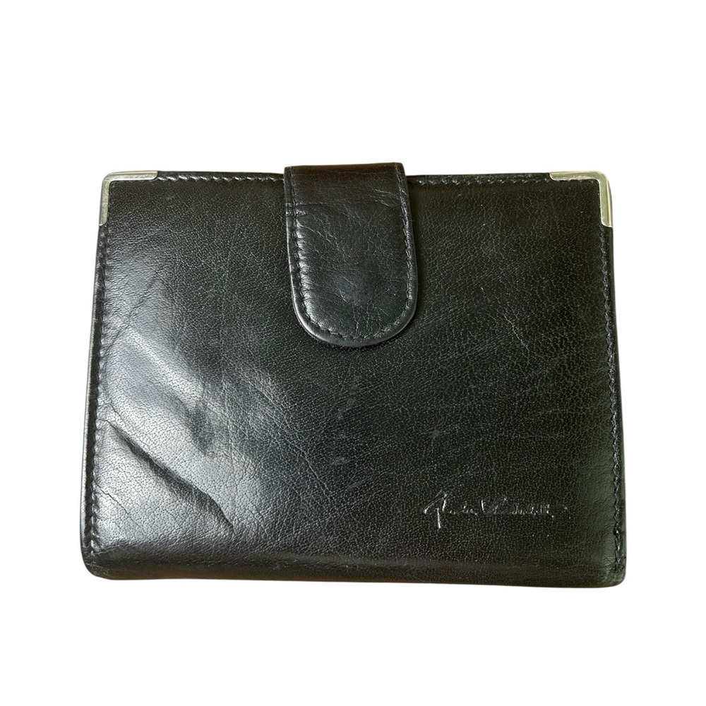 Gloria Vanderbilt Black Genuine Leather Wallet